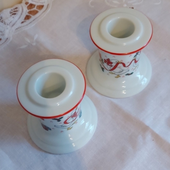 Vintage Japan Christmas Goose Candle Holders - Picture 3 of 4
